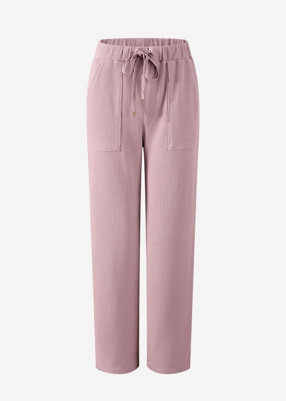 Casual Pants in Waffelpiqué - altrosa