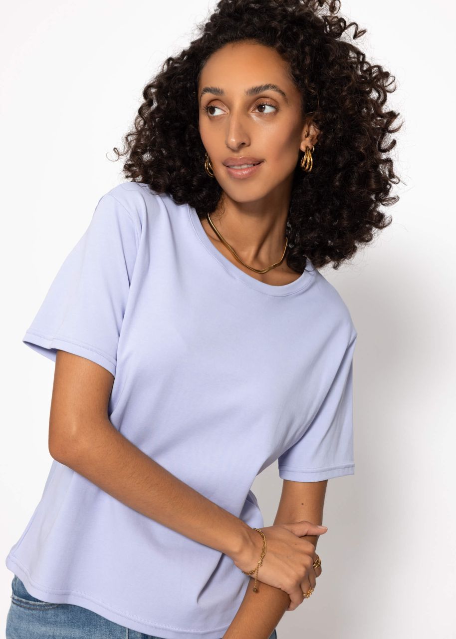 Rundhals T-Shirt - flieder