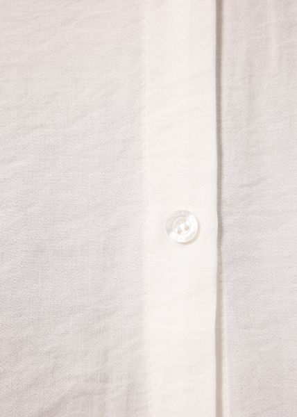 Lässige Viskose Bluse mit Schlitzen, weiß