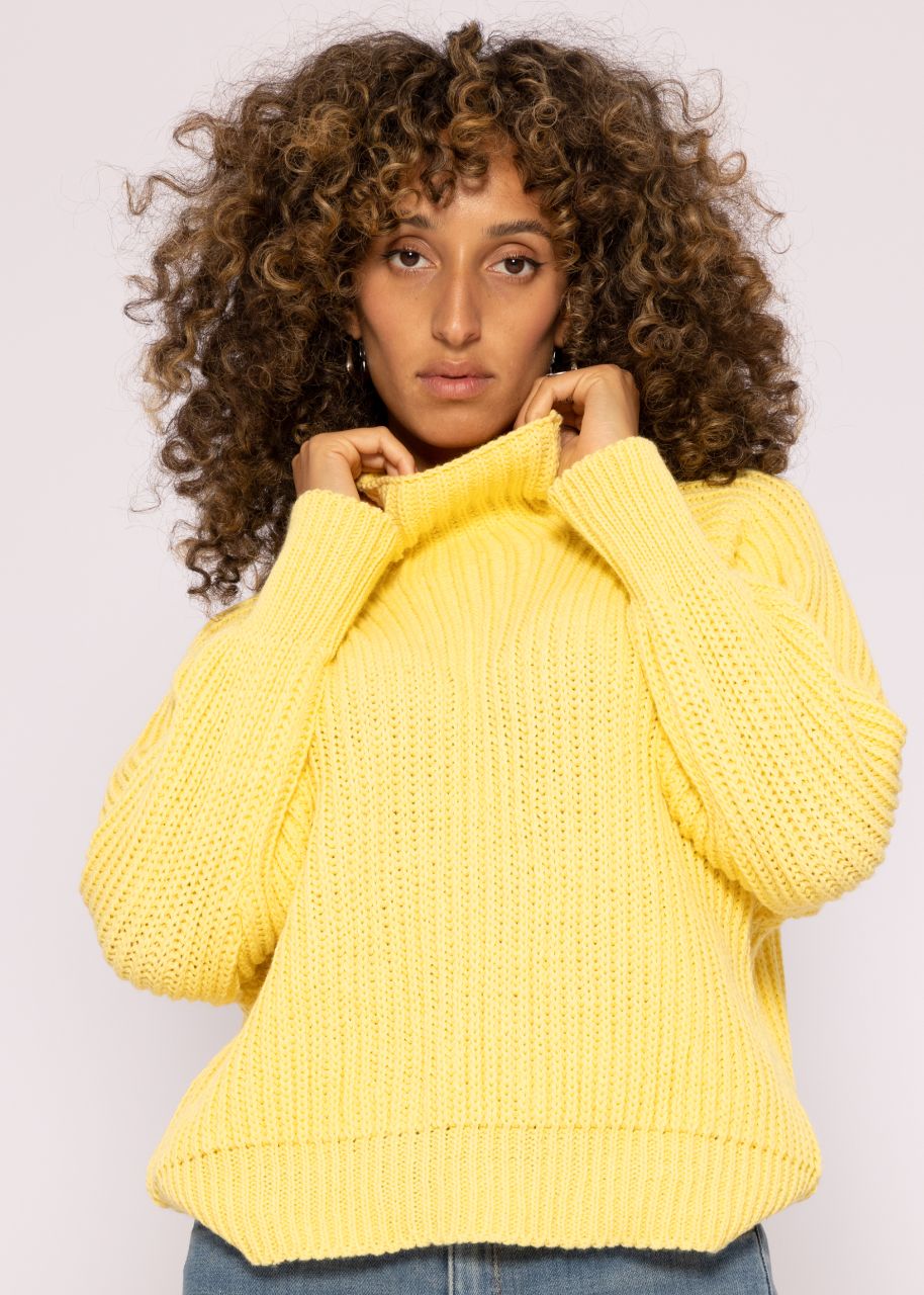 Turtleneck Pullover, gelb
