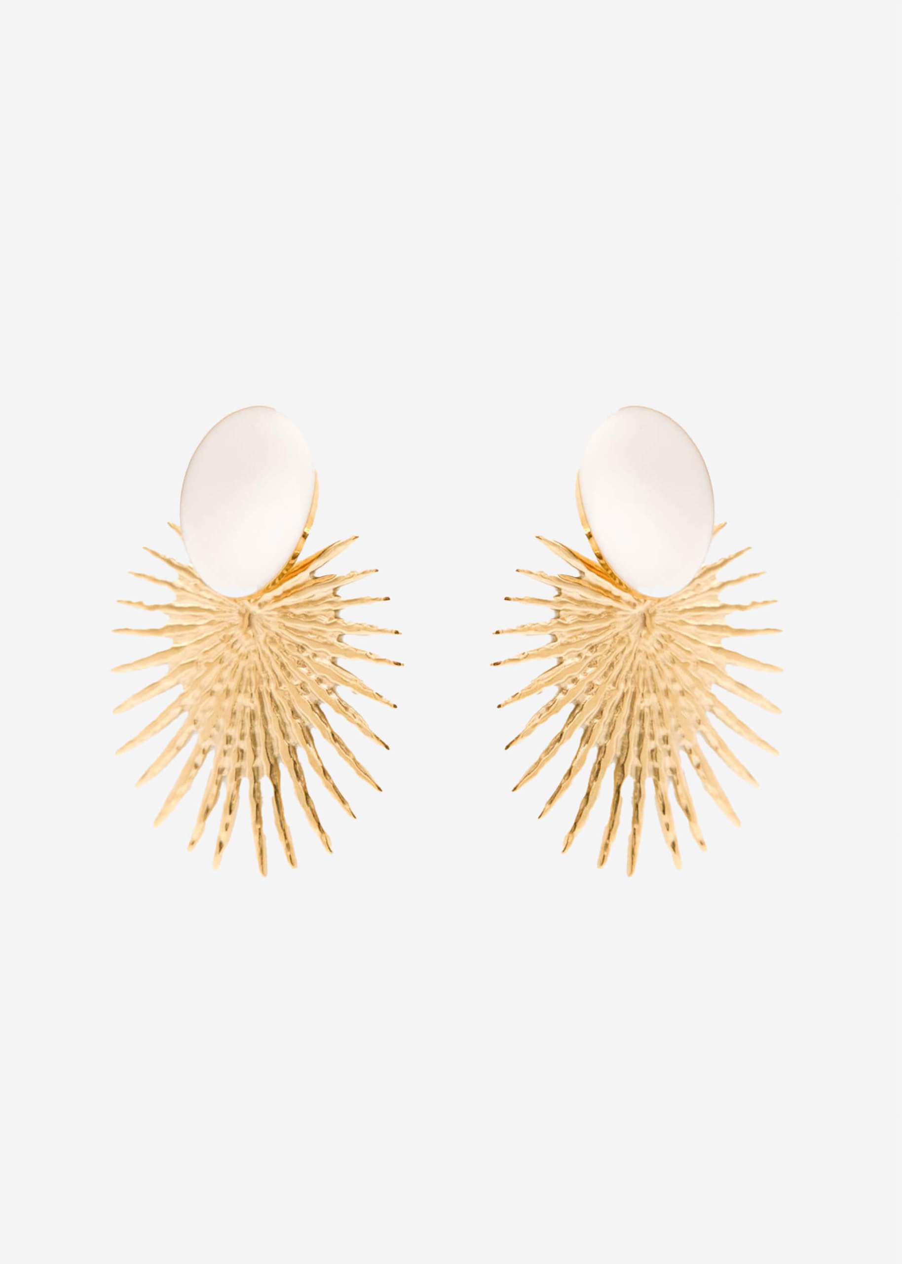 Ohrstecker mit Emaille, gold