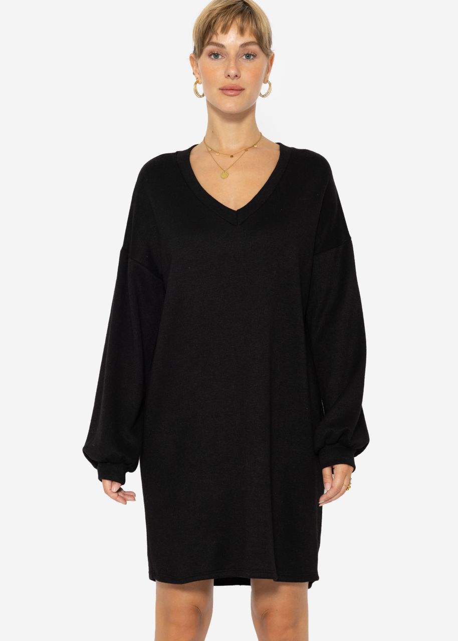 Super soft Jerseykleid in kurz - schwarz