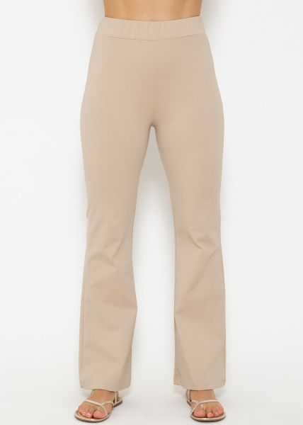 Flare Jersey Pants - beige