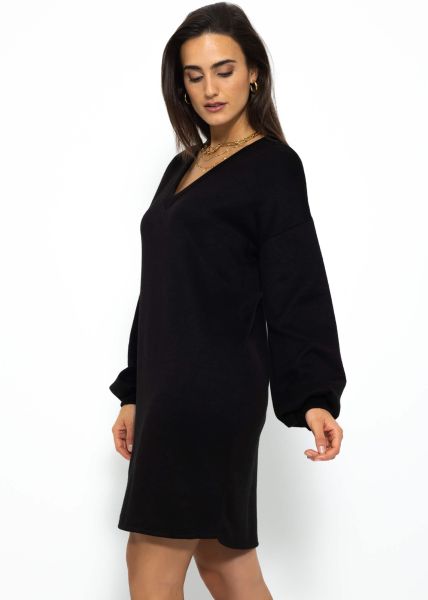 Super soft Jerseykleid in kurz - schwarz