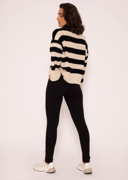 Stretchy Push Up Jeans, schwarz