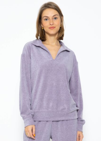 Frottee Sweater - lila