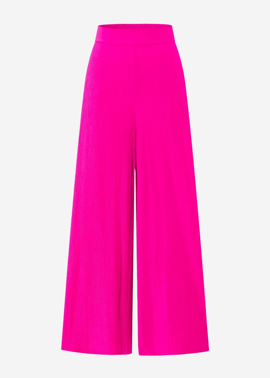 Lässige Hose in Crincle-Optik - pink