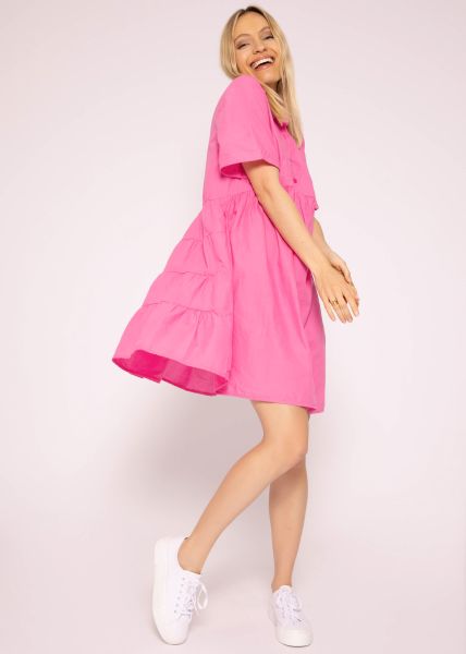 Kleid mit weitem Rock, pink