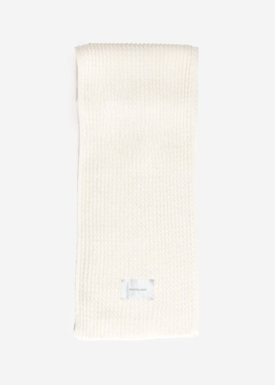 Gerippter Strickschal - offwhite