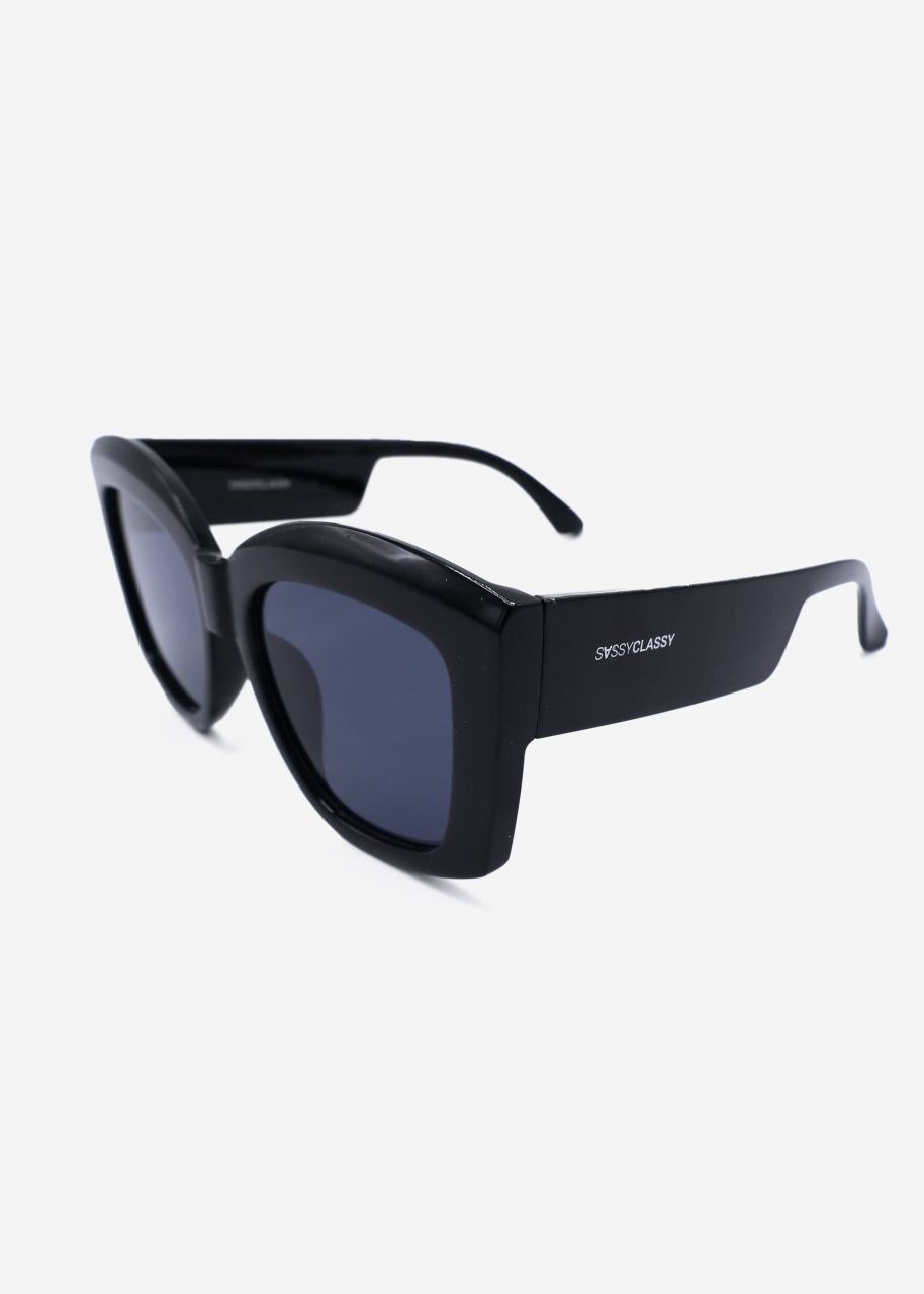 Oversize Sonnenbrille - schwarz