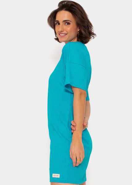 T-Shirt Kleid - azurblau