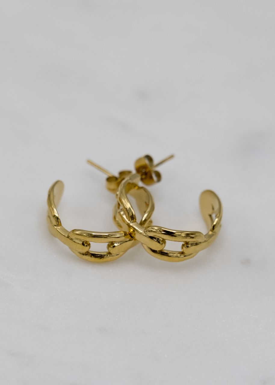 Creolen mit Struktur, gold
