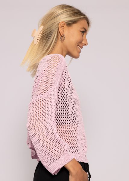 Netz-Pullover, rosa