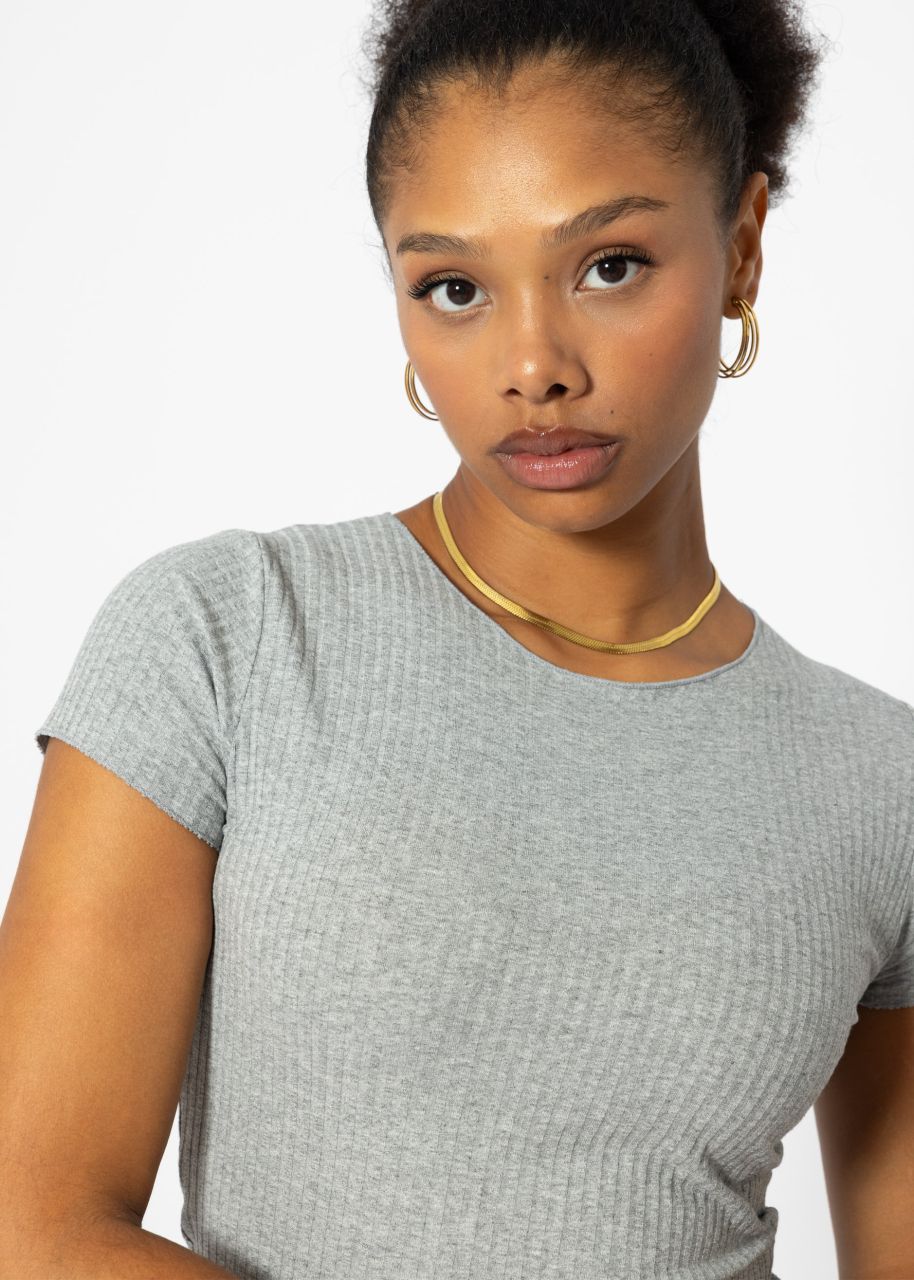 Crop-Shirt, grau