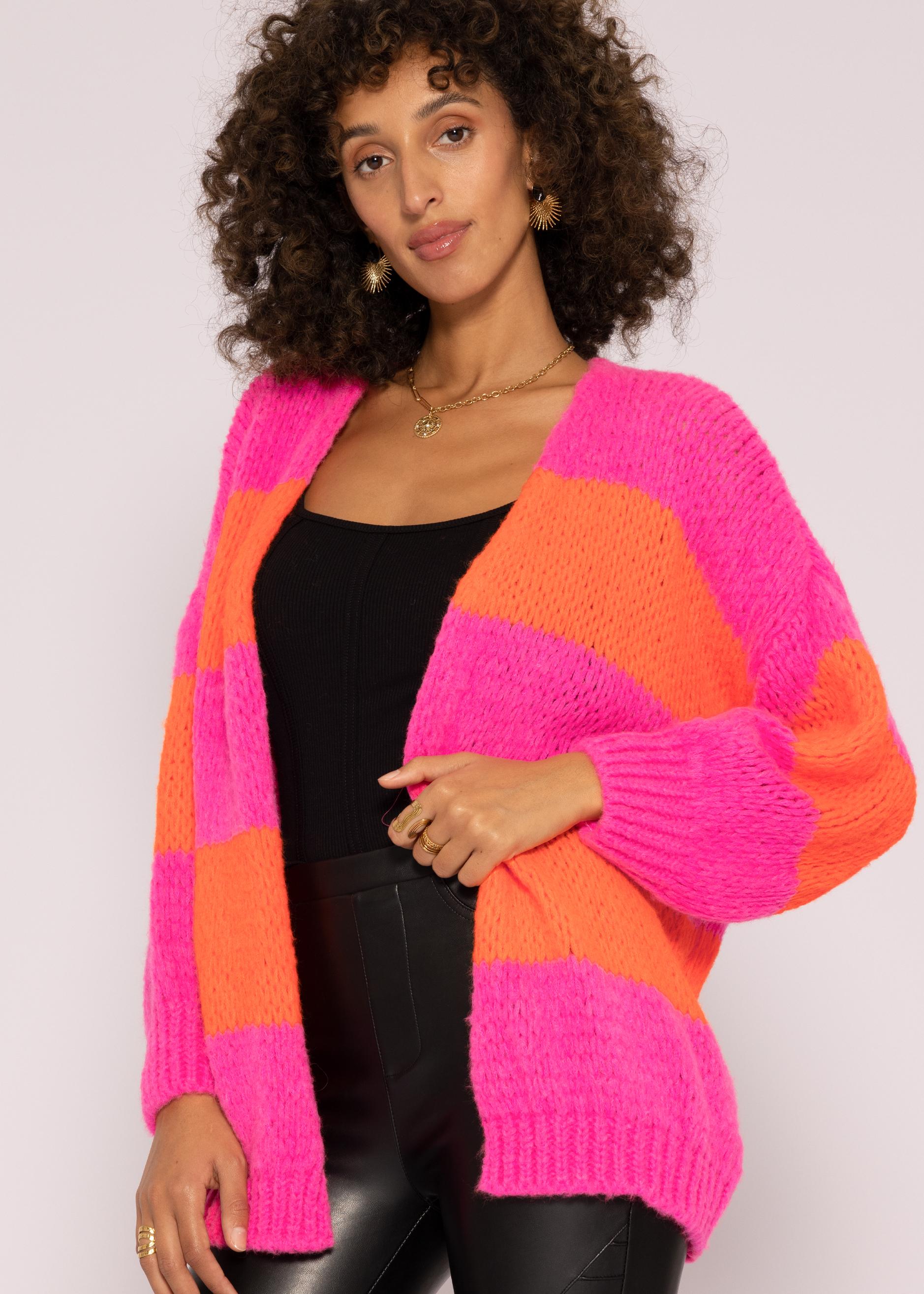 Rosa L DAMEN Pullovers & Sweatshirts Strickjacke Oversize Rabatt 64 % Zara Strickjacke 