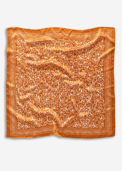 Halstuch mit filigranem Print - orange