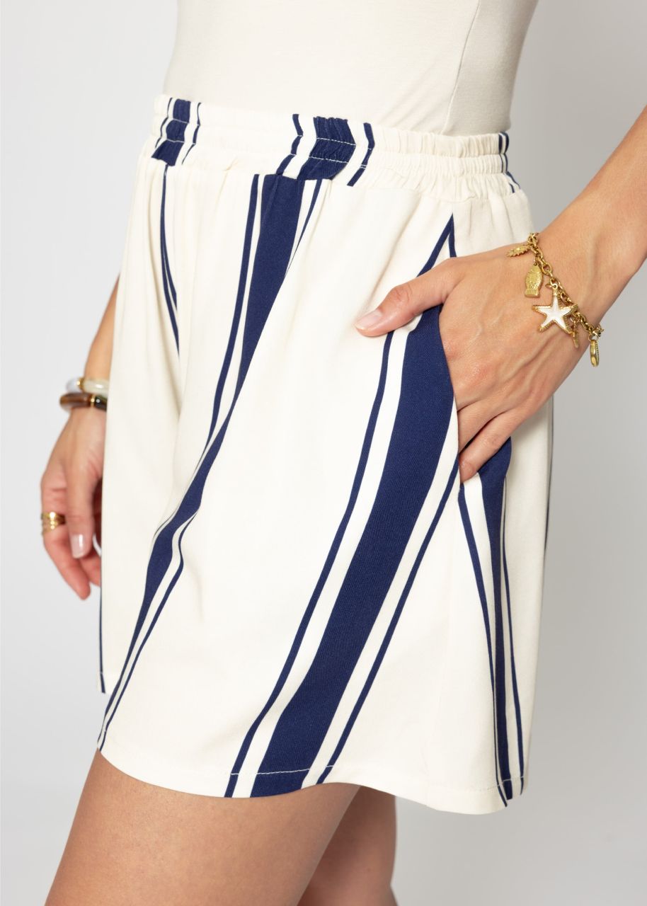 Gestreifte Shorts - dunkelblau