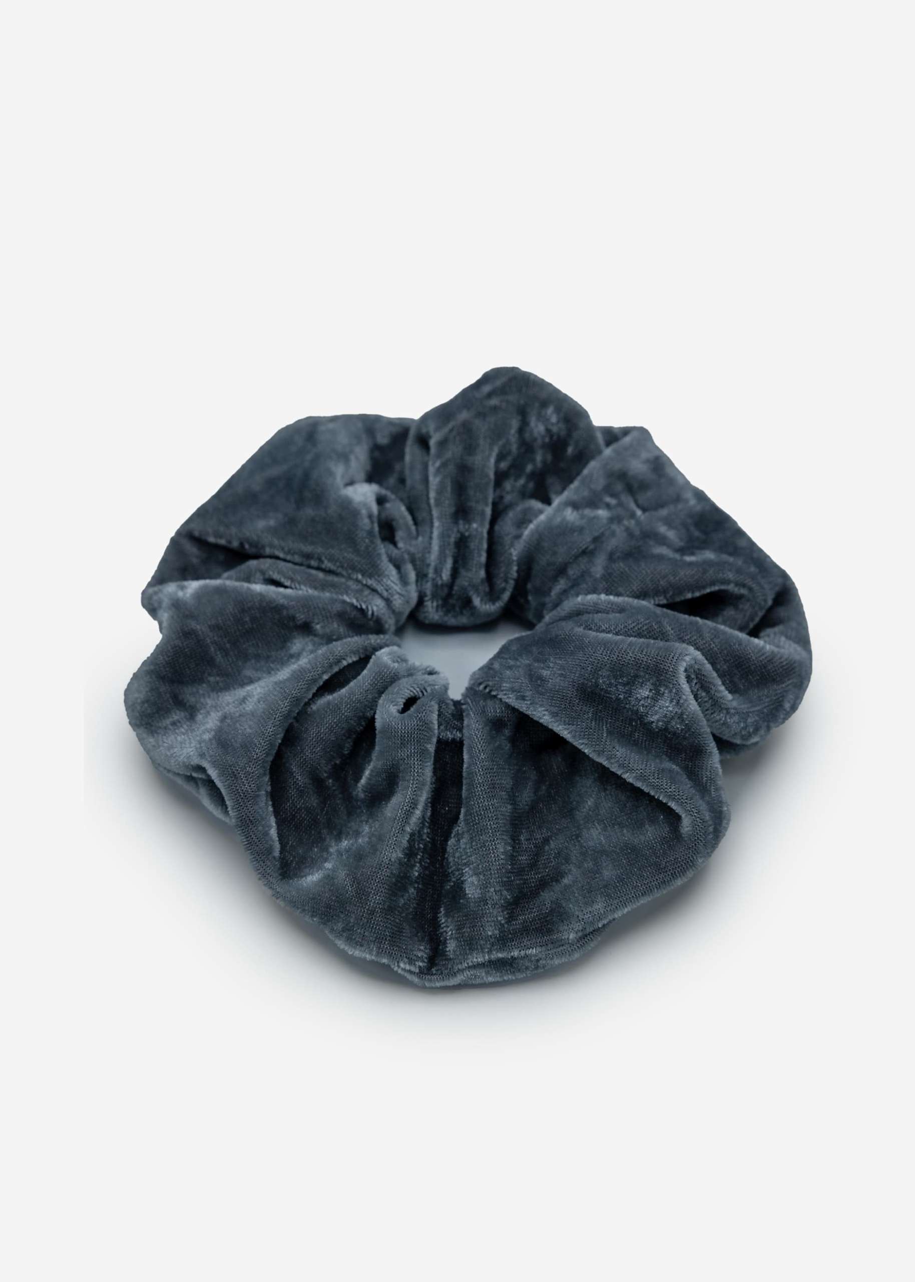 Scrunchie aus Velvet - dunkelgrau