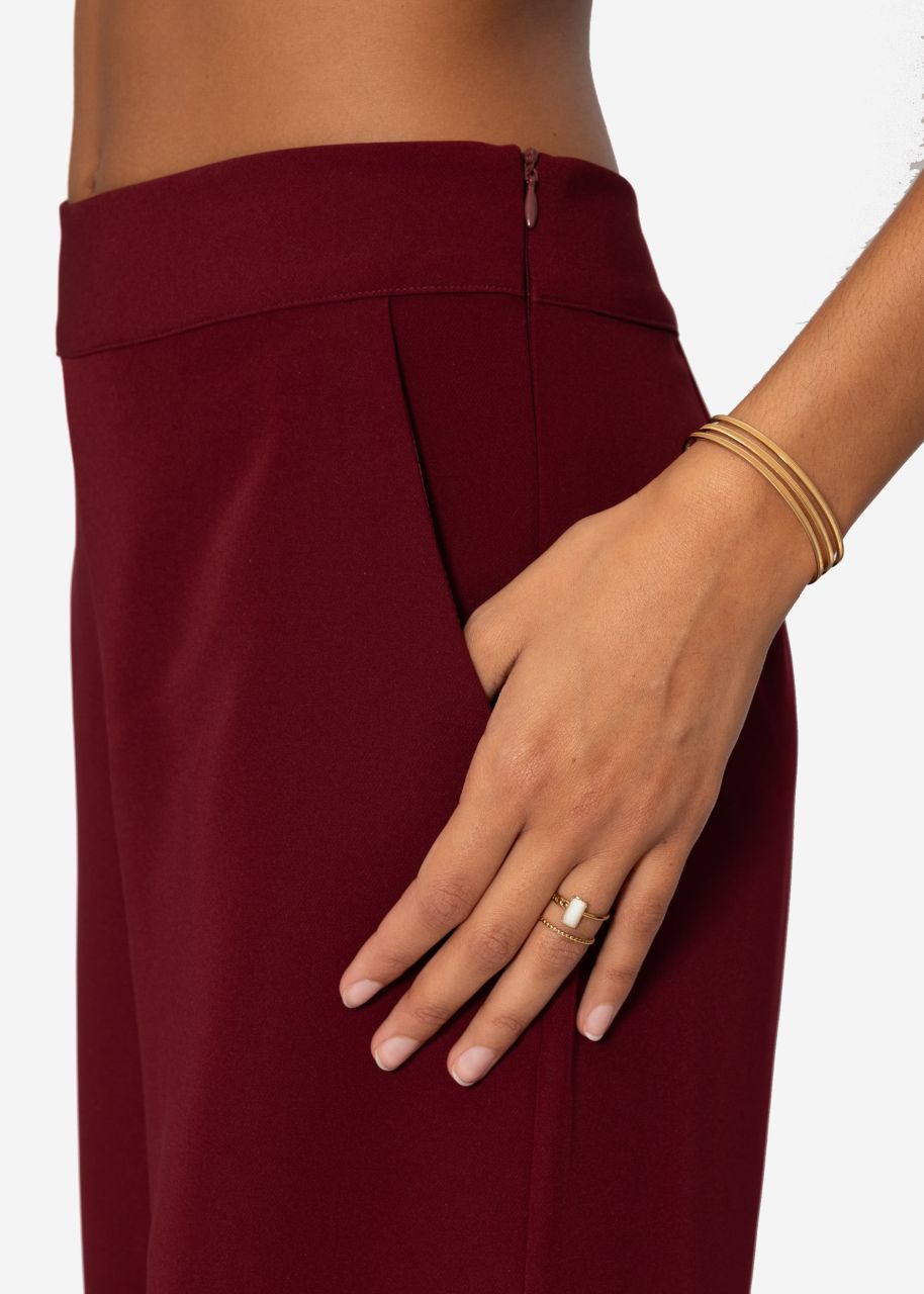 Leichte Stoffhose - burgundy
