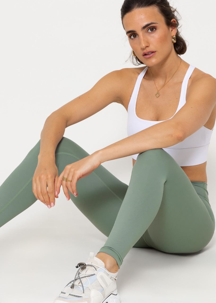 High Waist Sportleggings - khaki