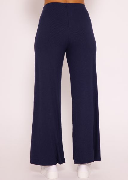 Knöchellange Rip Jersey Hose, dunkelblau