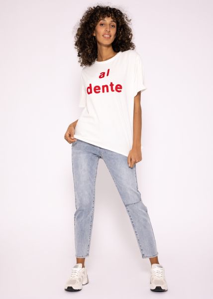Boyfriend-Shirt "al dente", offwhite