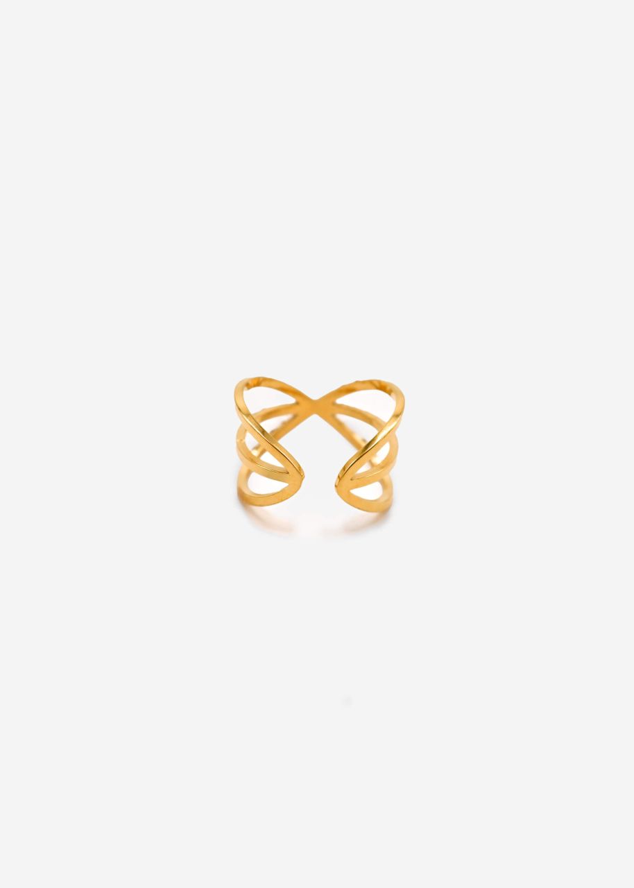 Ring mit funkelnden Stegen - gold