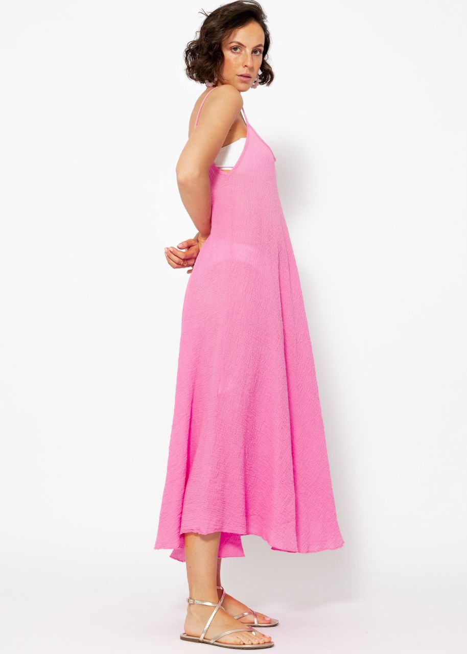 Musselin Beach Kleid - pink