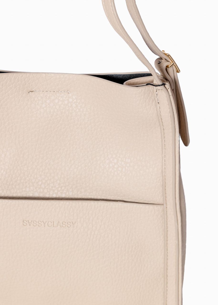 Tasche mit verstellbarem Träger - beige