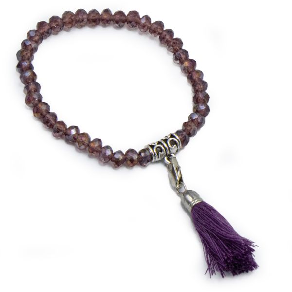 Perlenarmband, lila