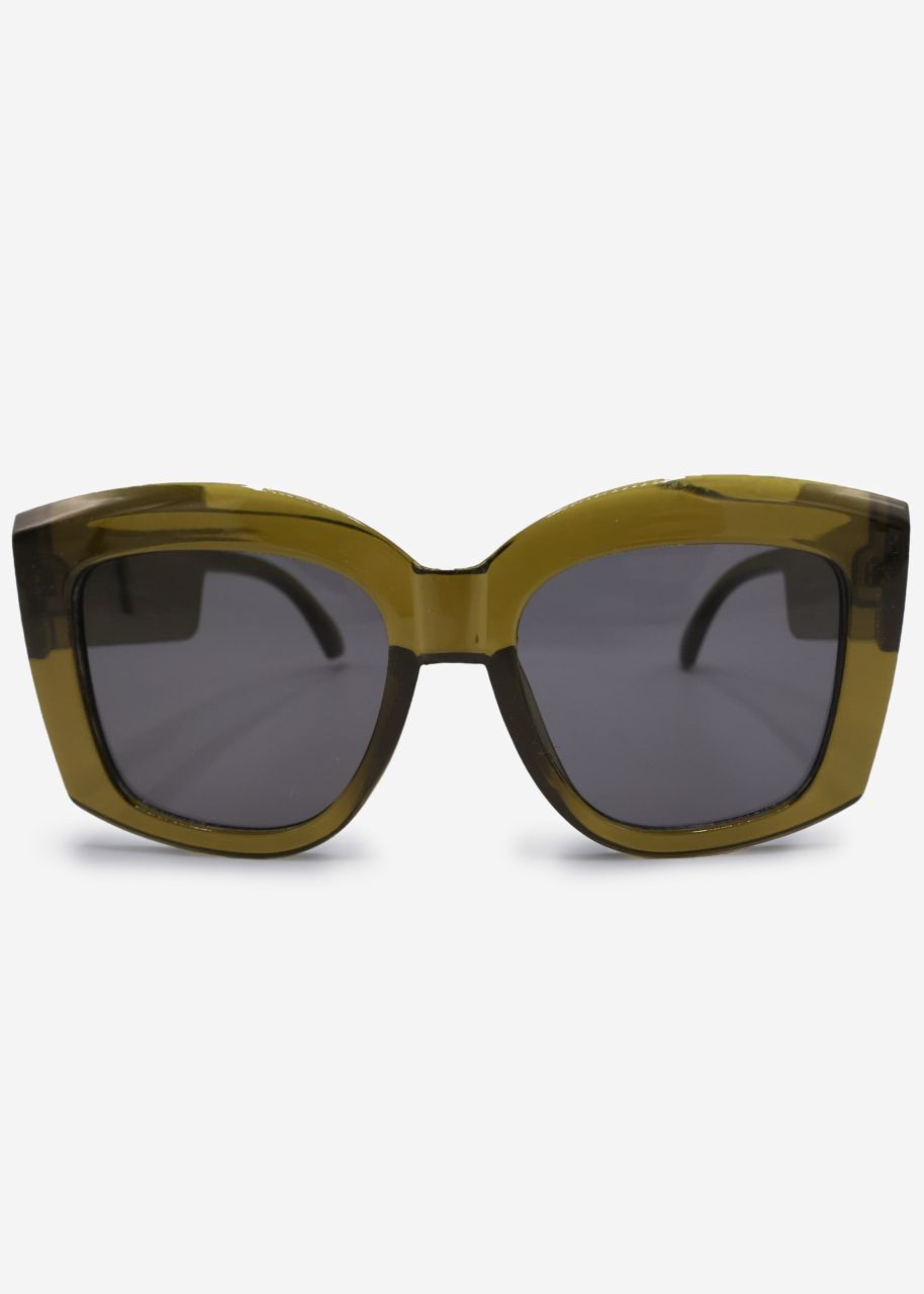 Oversize Sonnenbrille - khaki