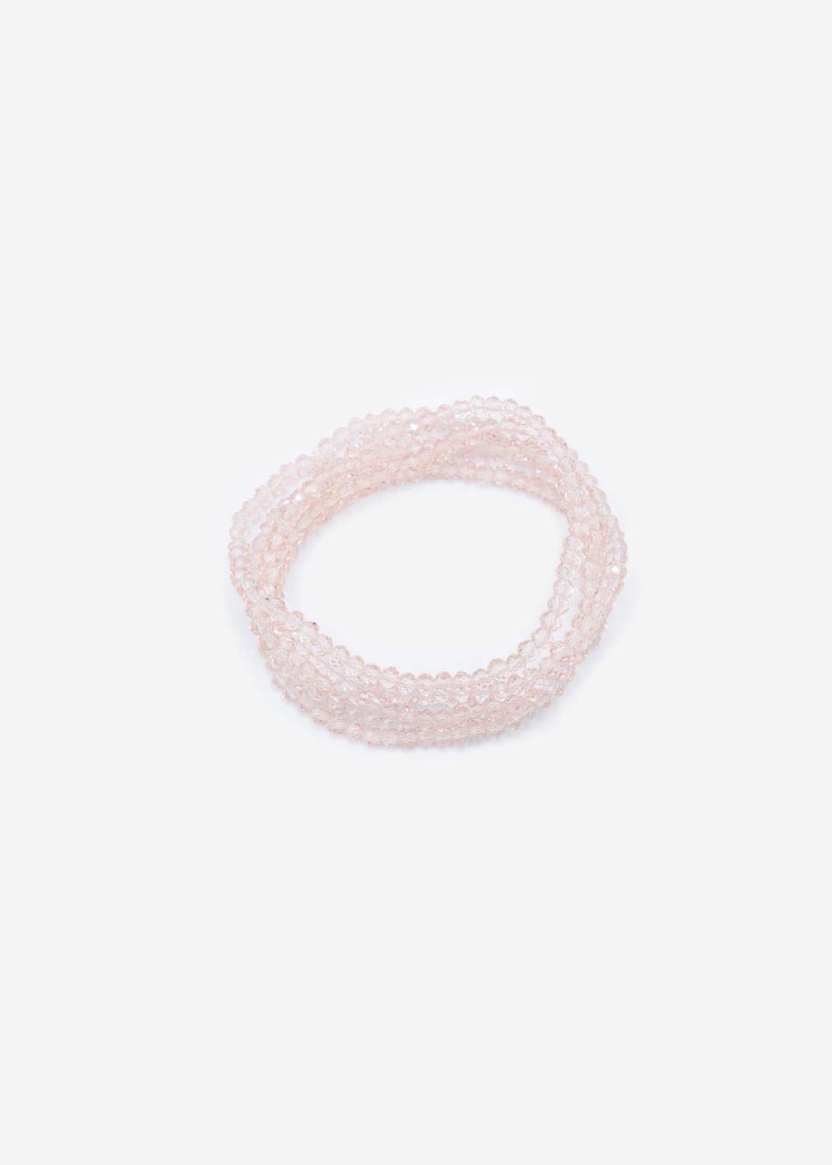 Mehrreihiges Perlen Armband - rosa