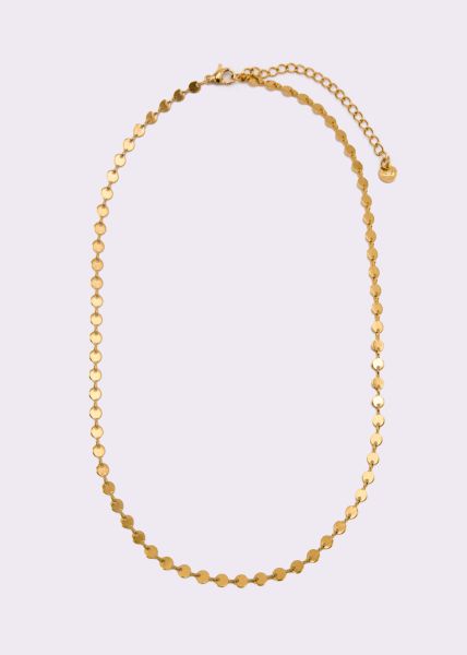 Plättchen-Halskette - gold