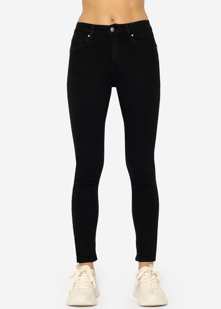 High Waist Push Up Jeans - schwarz