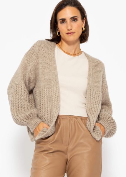 Cardigan mit Struktur - beige