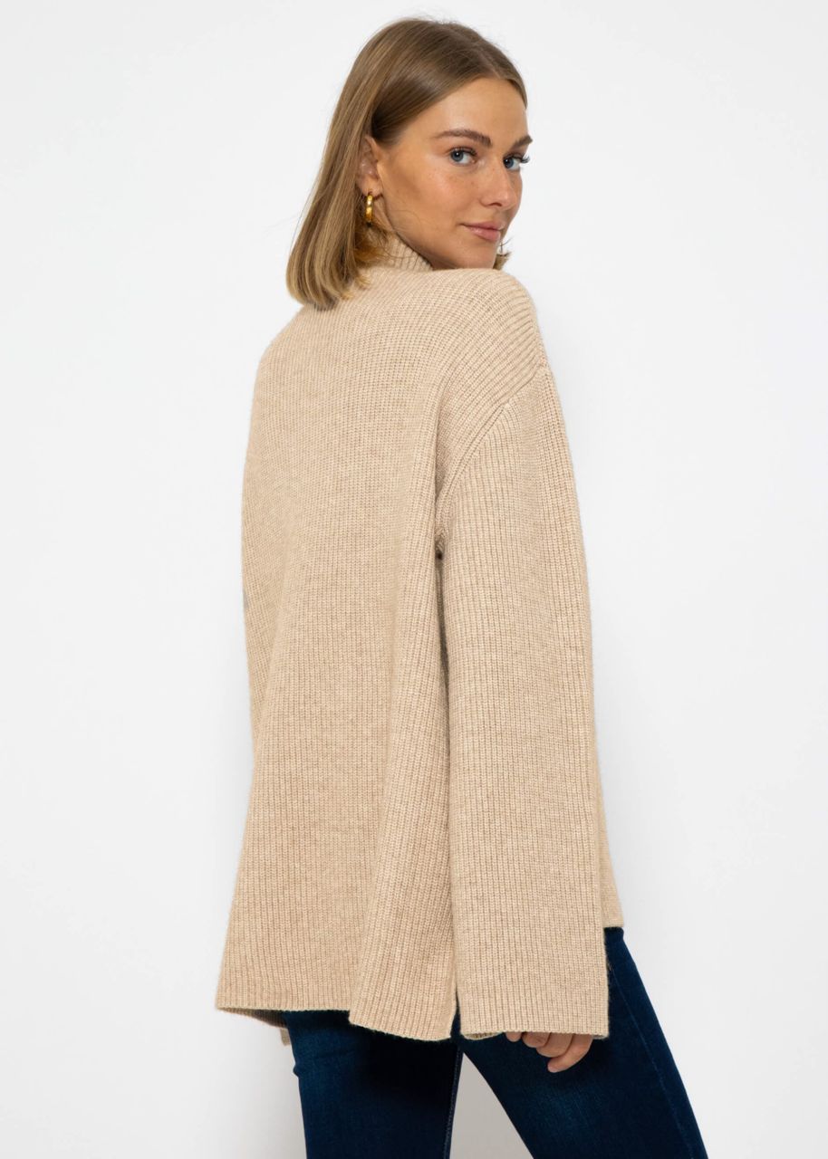 Turtleneck Pullover - taupe