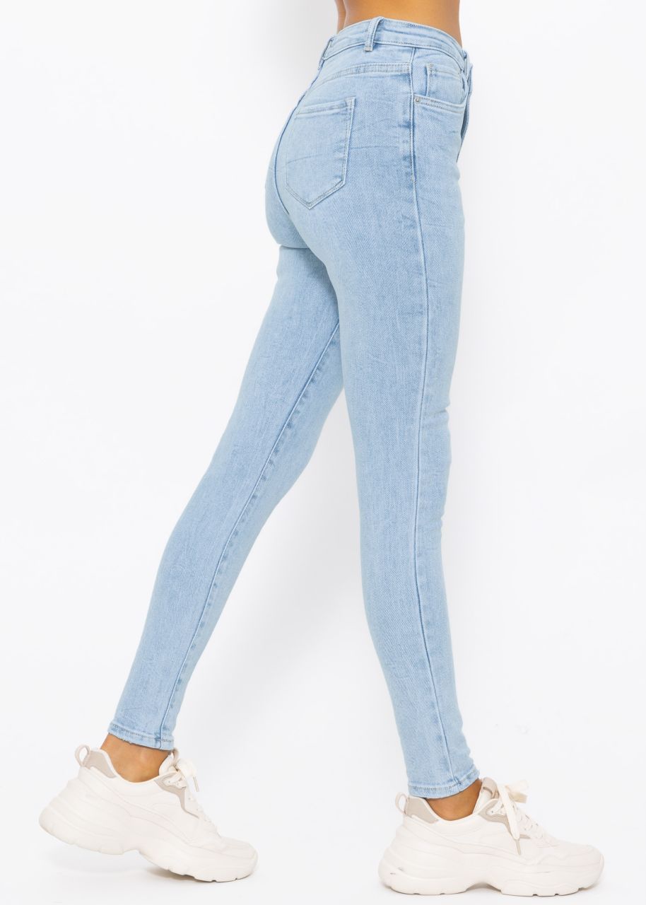 Skinny Highwaist Jeans - hellblau