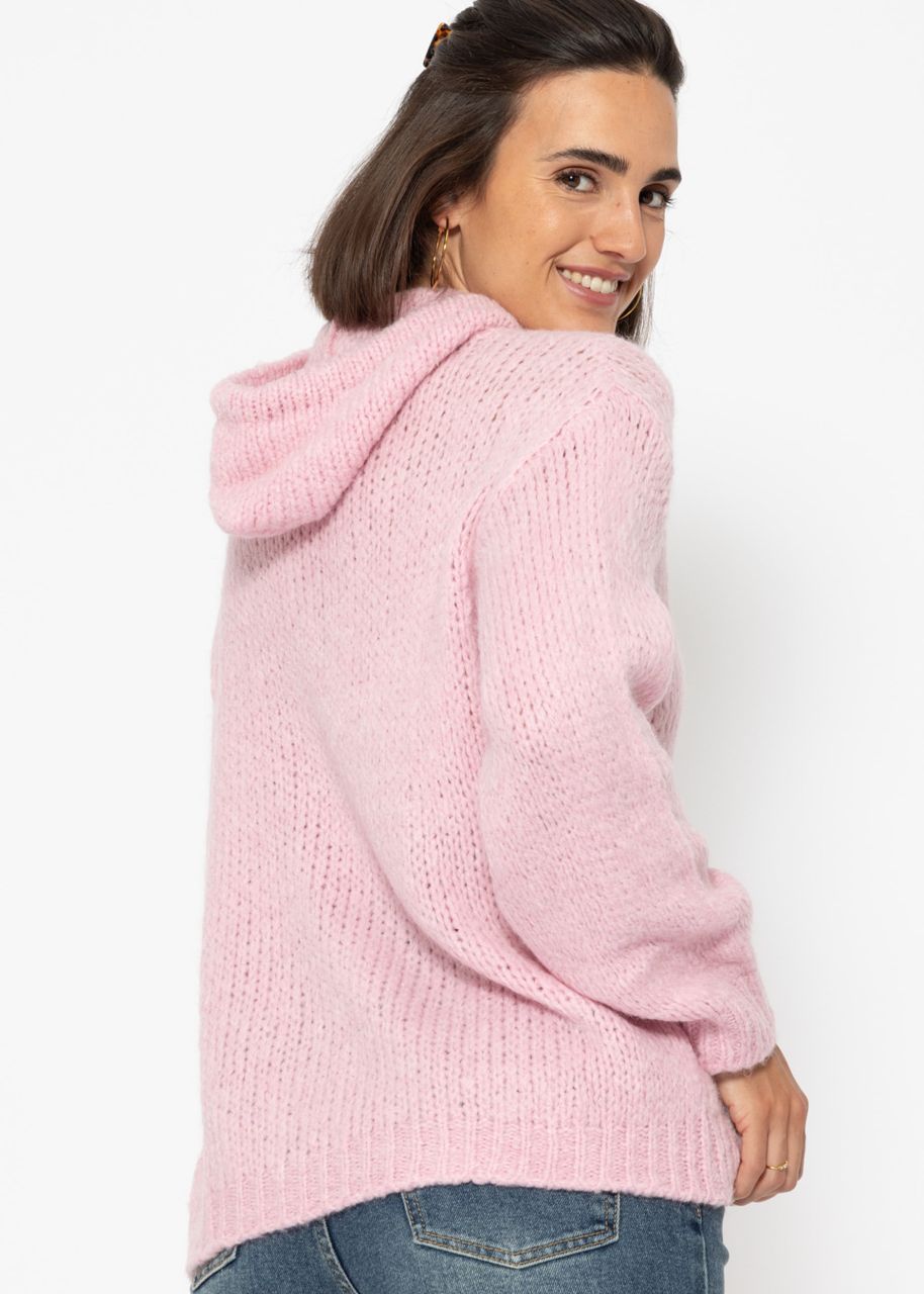 Pullover mit Hoodie - rosa