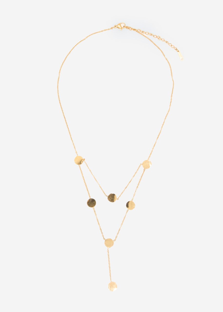 Plättchen-Halskette - gold