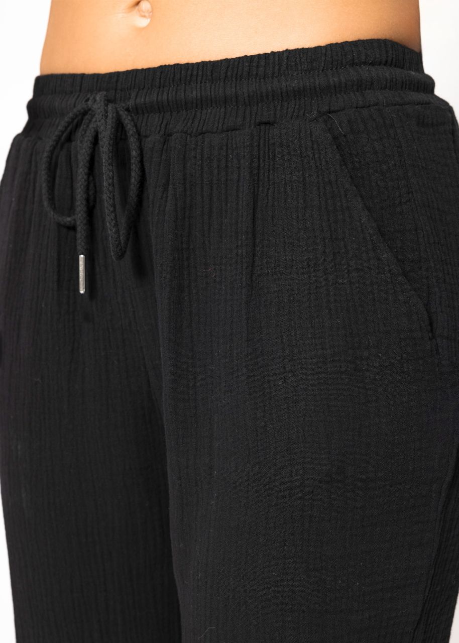 Musselin Pants, schwarz