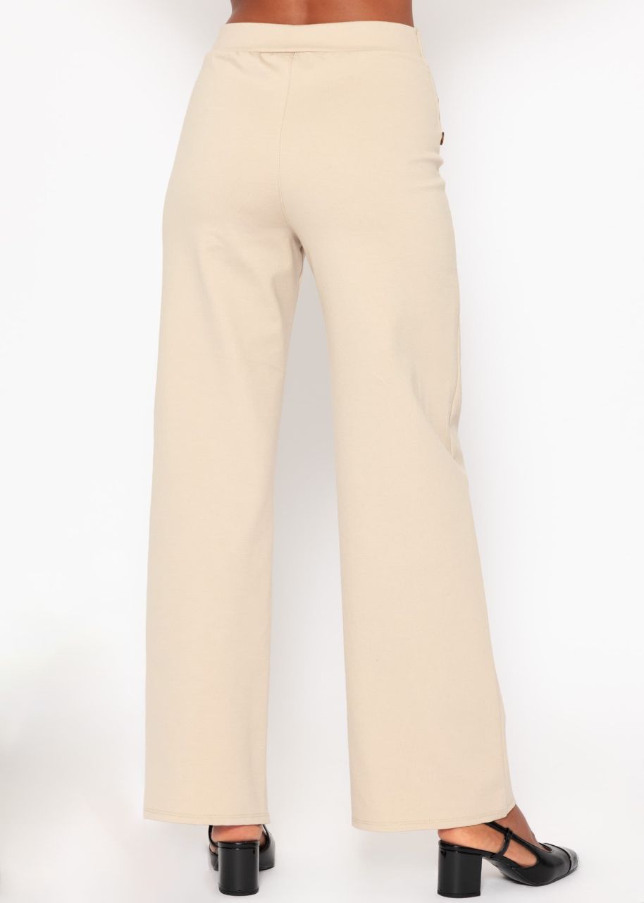 Hose mit Zierknöpfen - beige