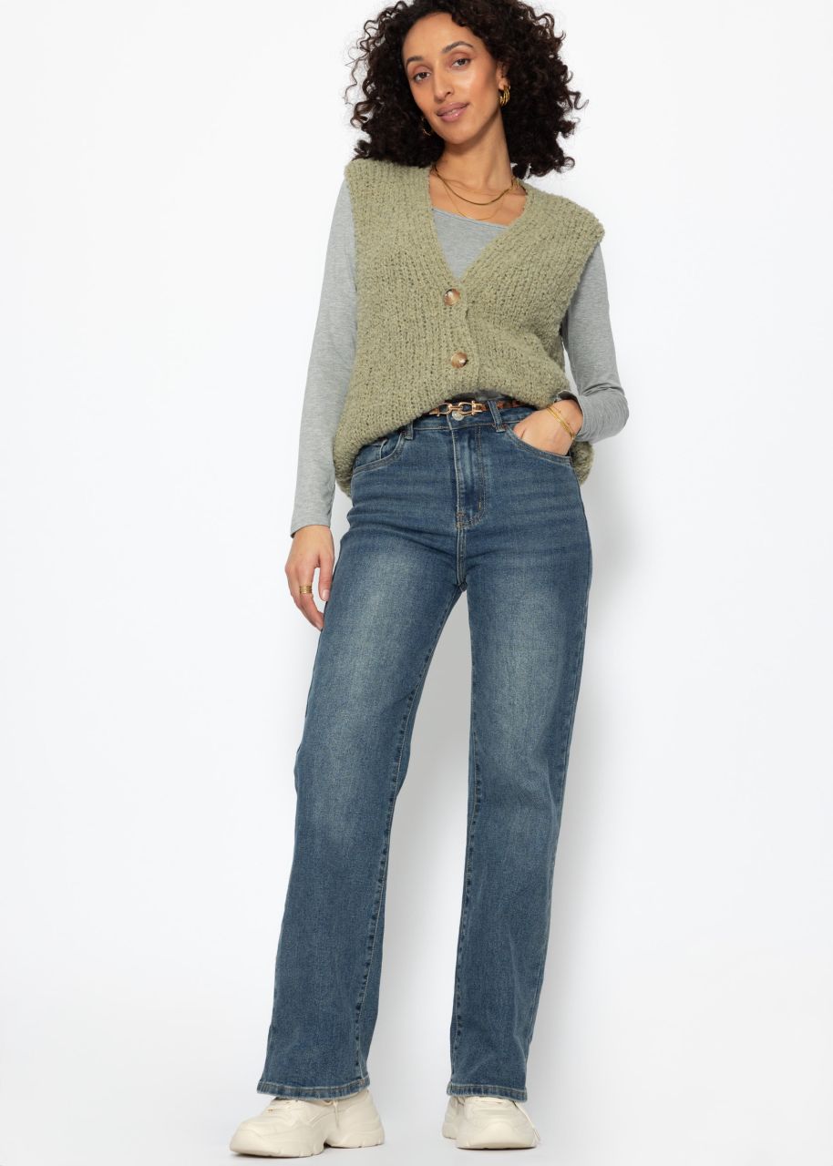 Straight Leg Jeans - mittelblau