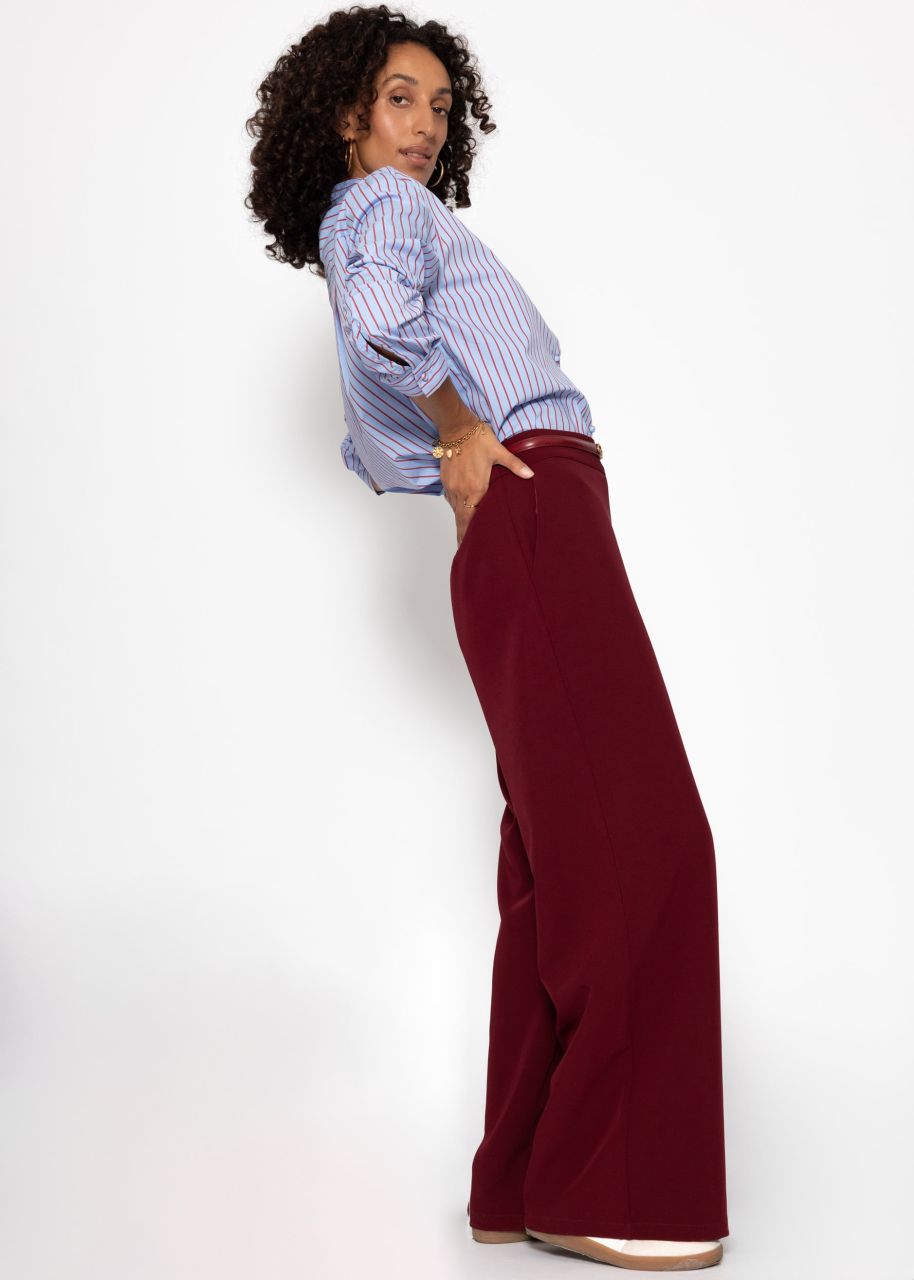 Leichte Stoffhose - burgundy