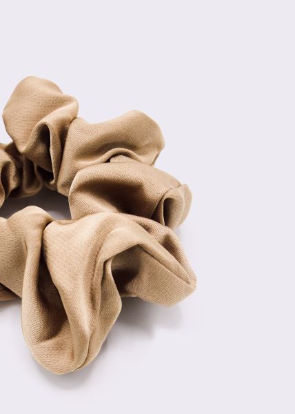 Satin-Scrunchie, taupe