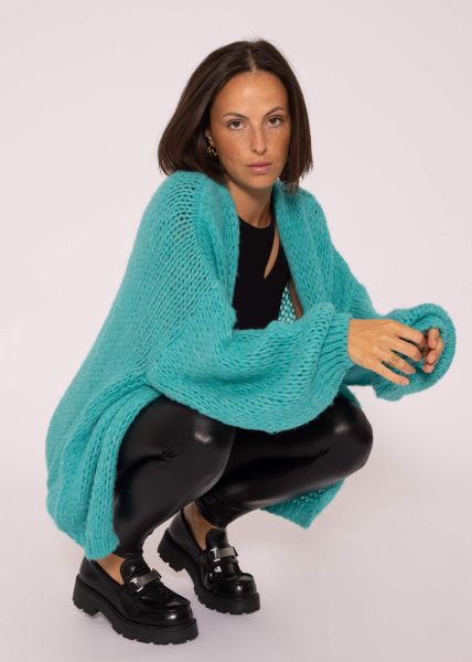 Oversize Cardigan - türkis