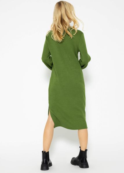 Super soft Jerseykleid in Midilänge - grün