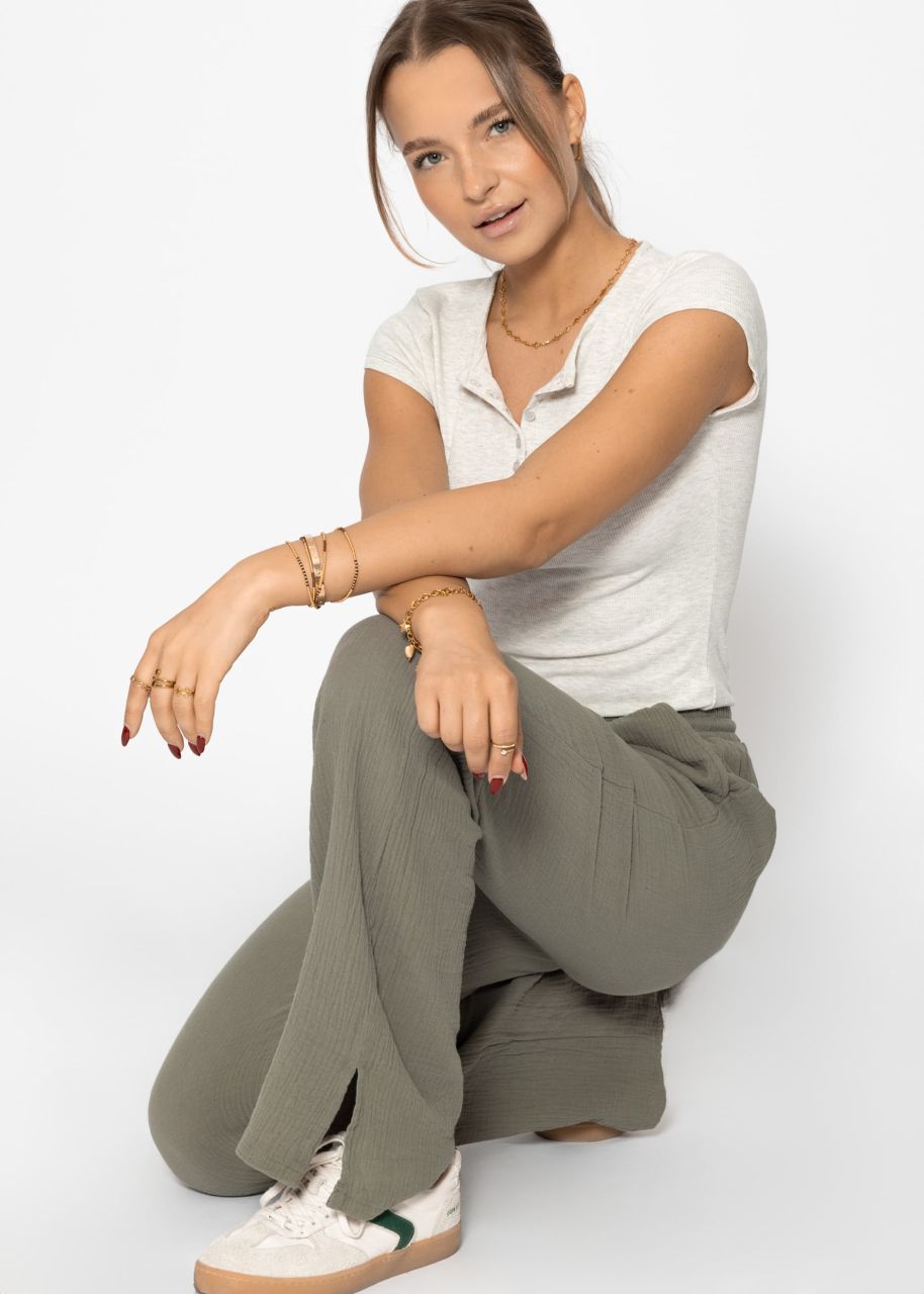 Musselin Pants, khaki