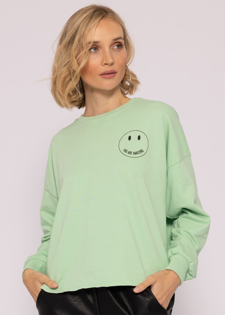 Loungeshirt mit Print, grün