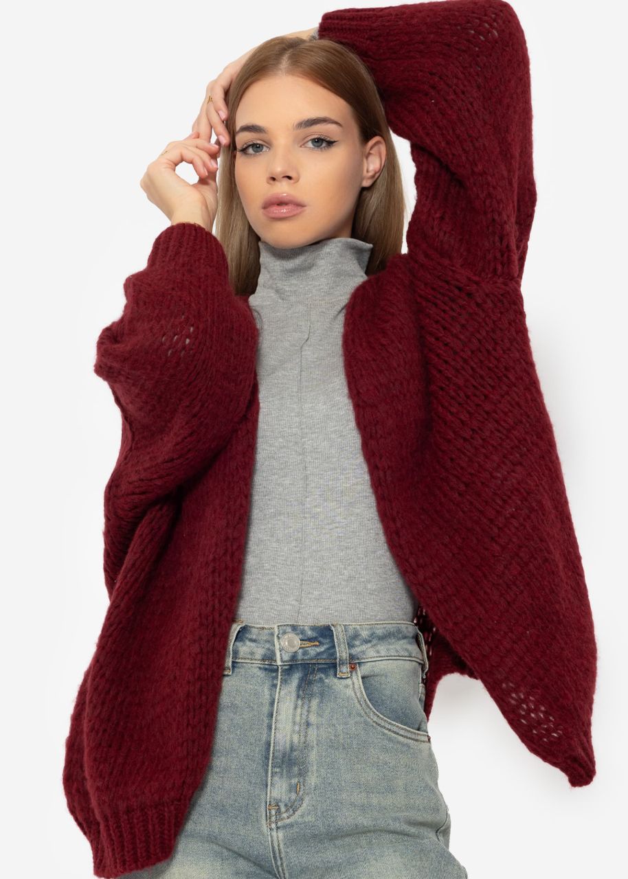 Oversize Cardigan - burgundy