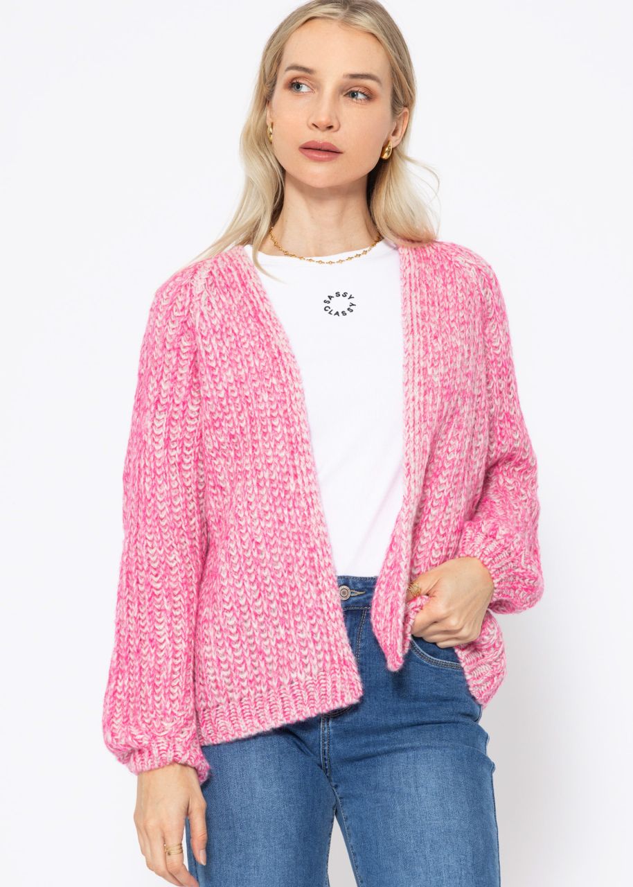 Raglan-Cardigan - pink